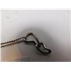 Image 2 : 358.  STERLING DOUBLE HEART PENDANT NECKLACE BY WHITE ICE, 19” CHAIN