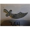 Image 3 : 364.  CORO  RHINESTONE SCIMITER BROOCH, VINTAGE