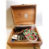 Image 4 : 365.  TOUNGE AND GROOVE WOODEN BOX WITH CONTENTS