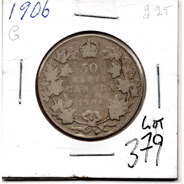 379.  1906 50 CENT PIECE, EDWARD VII