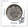 Image 1 : 381.  1908 50 CENT PIECE, EDWARD VII