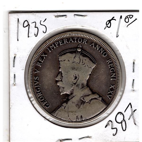 387.  1935 SCARCE SILVER DOLLAR POCKET PIECE, WELL WORN