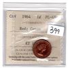 Image 2 : 399.  ICCS 1964 ONE CENT PL-65 RED CAMEO