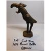 Image 2 : 407.  CAST IRON PARROT BOTTLE OPENER, VINTAGE