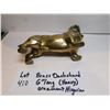 Image 3 : 410.  BRASS DASCHUND 6” HEAVY ORNAMENT/FIGURINE
