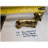 Image 4 : 410.  BRASS DASCHUND 6” HEAVY ORNAMENT/FIGURINE
