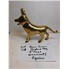 Image 2 : 411.  BRASS GERMAN SHEPHERD DOG 6” LONG ORNAMENT/FIGURINE