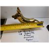 Image 4 : 411.  BRASS GERMAN SHEPHERD DOG 6” LONG ORNAMENT/FIGURINE