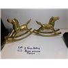 Image 2 : 413.  2 BRASS ROCKING HORSE ORNAMENTS