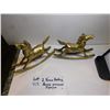 Image 3 : 413.  2 BRASS ROCKING HORSE ORNAMENTS