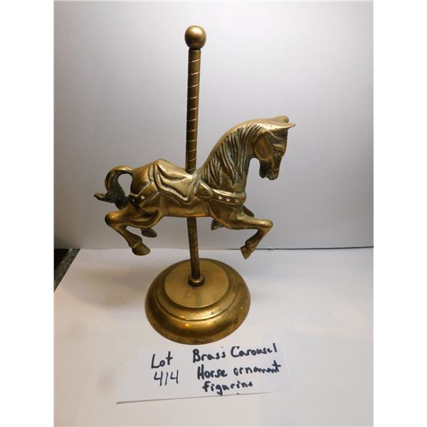 414.  BRASS CAROUSEL HORSE ORNAMENT