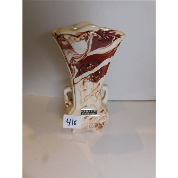 418.  ALASKA CLAY VASE