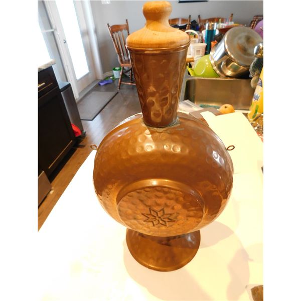 426.  COPPER ORNAMENT 13 ½ “TALL WITH LID