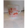 Image 1 : 436.  GLASBAKE BOWLEING THEMED, MILK GLASS D-HANDLED MUG