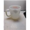 Image 2 : 436.  GLASBAKE BOWLEING THEMED, MILK GLASS D-HANDLED MUG