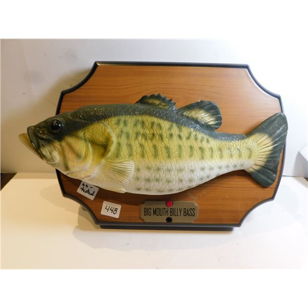 448.  BIG MOUTH BILLY BASS TALKING FISH, UNTESTED