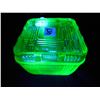Image 1 : 451.  URANIUM GLASS REFRIGERATOR DISH, BEAUTIFUL GLOW