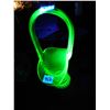 Image 2 : 452.  URANIUM GLASS BASKET VASE, LOVELY GLOW