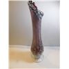 Image 1 : 454.  13” ART GLASS VASE, MAUCVE AND WHITE