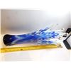 Image 5 : 455.  BLUE SPLASH ART GLASS VASE 16”