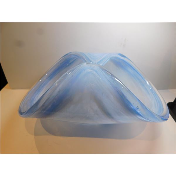 456.  MURANO ART GLASS LARGE BASKET