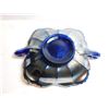 Image 4 : 458.  TWO HANDLE FENTON COBALT BLUE PEACOCK CANDHY DISH