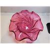 Image 2 : 461.  FENTON CRANBERRY GLASSS SWIRL BOWL