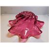 Image 4 : 461.  FENTON CRANBERRY GLASSS SWIRL BOWL