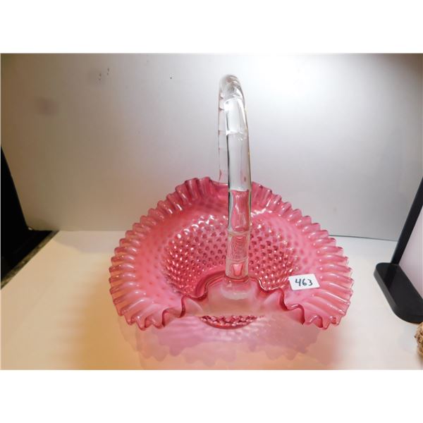 463.  FENTON CRANBERRY AND CLEAR BASKET