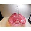 Image 1 : 463.  FENTON CRANBERRY AND CLEAR BASKET