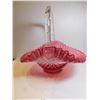Image 3 : 463.  FENTON CRANBERRY AND CLEAR BASKET