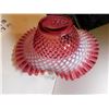 Image 5 : 463.  FENTON CRANBERRY AND CLEAR BASKET