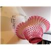 Image 6 : 463.  FENTON CRANBERRY AND CLEAR BASKET