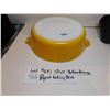 Image 4 : 466.  PYREX 1 PINT YELLOW ORANGE BAKING DISH
