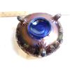 Image 4 : 468.  FENTON CARNIVAL GLASS, GRAPE AND CABLE VINE, COBALT BLUE DISH