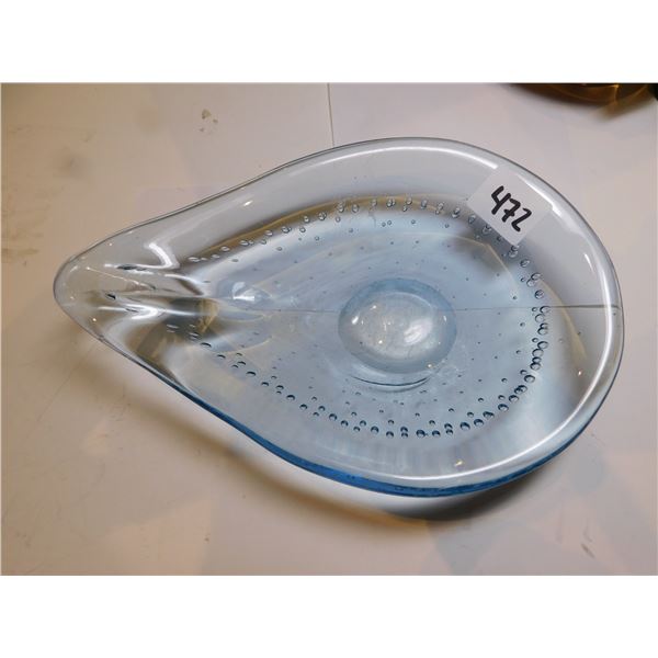 472.  BLUE CANDY DISH CONTROLLED BUBLES