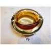 Image 1 : 473.  ATOMIC SHAPED AMBER TWO TONED UNIQUE SHAPED ASHTRAY
