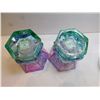 Image 3 : 483.  2, PARTYLITE HEXAGONAL HOLDERS, MARDI GRAS