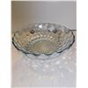 Image 1 : 497.  8 ½ “BLUE BUBBLE GLASS BOWL, VINTAGE