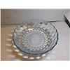 Image 2 : 497.  8 ½ “BLUE BUBBLE GLASS BOWL, VINTAGE