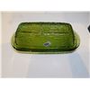 Image 1 : 501.  AVACADO GREEN ANCHOR HOCKING, COVERED BUTTER DISH