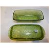 Image 3 : 501.  AVACADO GREEN ANCHOR HOCKING, COVERED BUTTER DISH