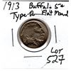 Image 1 : 527.  1913 AMERICAN BUFFALO NICKEL TYPE 2