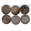 Image 1 : 533.  6 EDWAR VII TEN CENTS 1903H, 05, 06, 08, 09,10