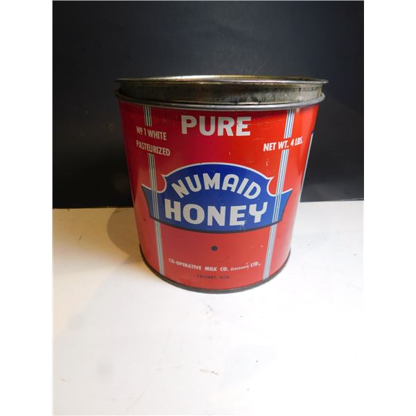 541.  NUMAID HONEY 4LB TIN, CALGARY ALBERTA