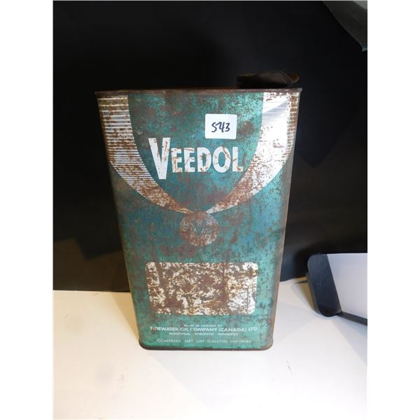 543.  1 GALLON VEEDOL OIL TIN