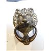 Image 1 : 546.  ANTIQUE LION HEAD DOOR KNOCKER, BRASS
