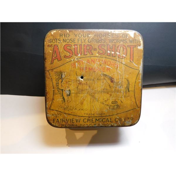 548.  A-SUR SHOT WORM REMOVER TIN