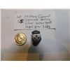Image 3 : 551.  MILITARY GENERAL SERVICE STERLING SILVER SCREW BACK COLLAR PIN, 3.68 G