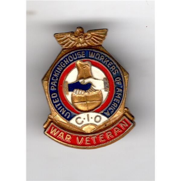 552.  UNITED PACKING HOUSE WORKERS OF AMERICA WAR VETREN SCREWBACK PIN